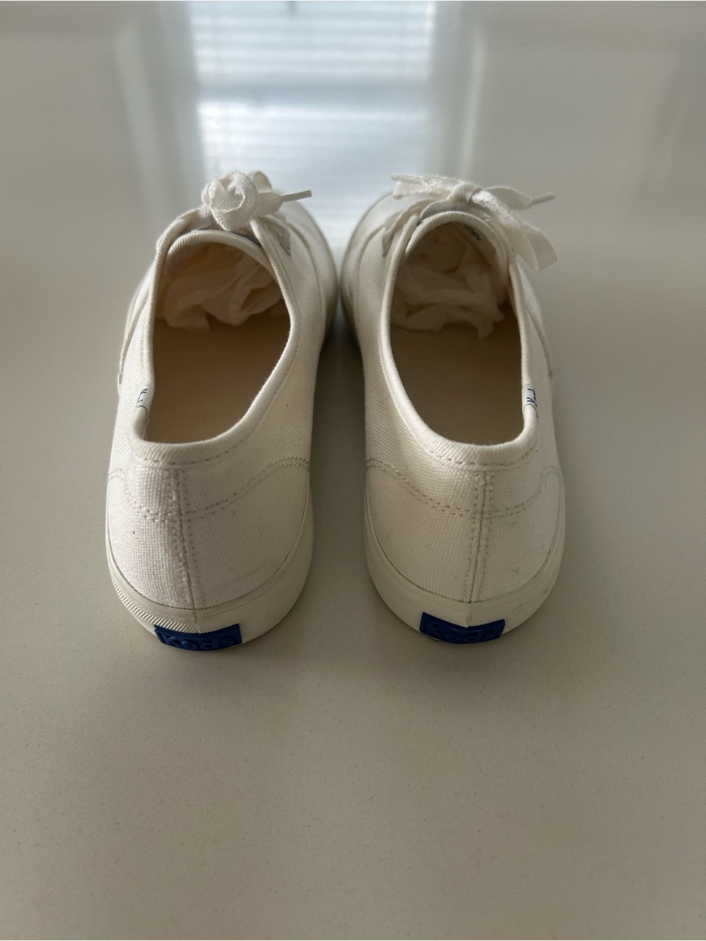 Keds White Championship Canvas Sneakers - Women's - Picture 3 of 5